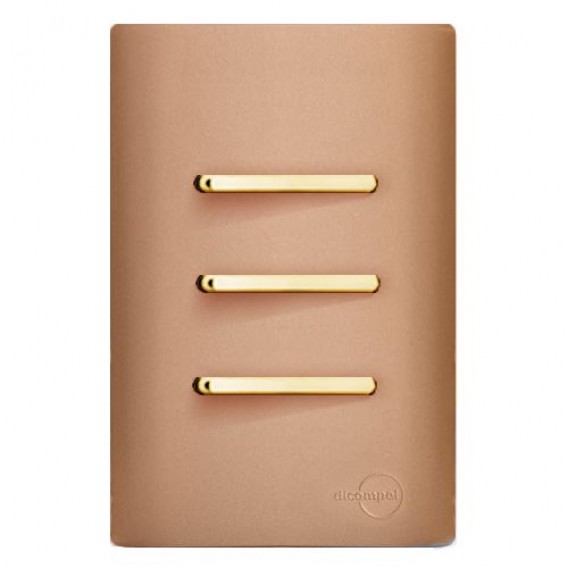 Conjunto Triplo 2 Simples + 1 Paralelo 4x2 - Novara Ouro Rose Gold Conjunto Triplo 2 Simples + 1 Paralelo 4x2 - Novara Ouro Rose Gold